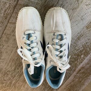 White and Blue Sneakers
